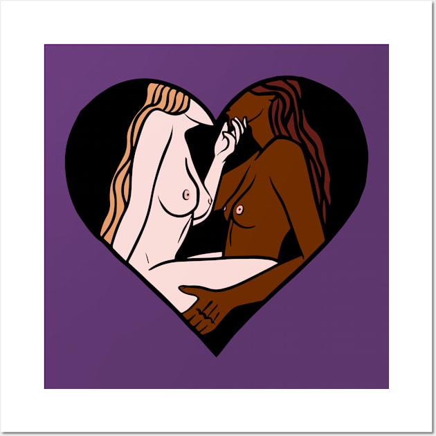 Lesbian love Wall Art by lipsofjolie